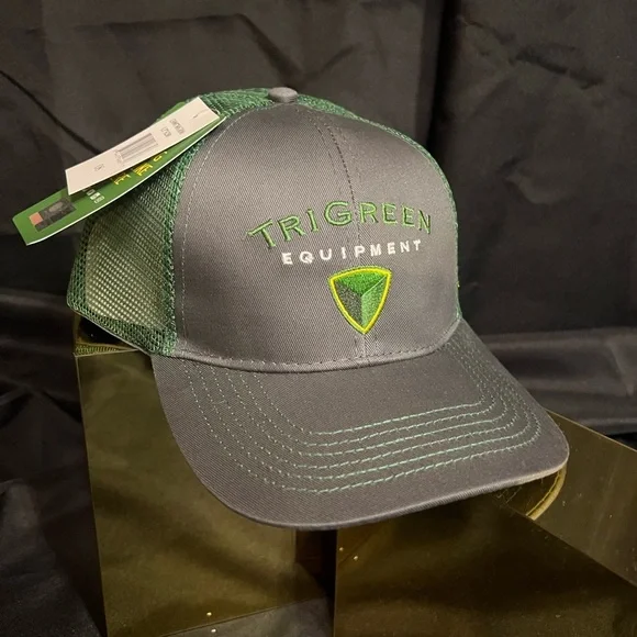 John Deere TriGreen Equipment Gray and Green Cap NWT - Picture 1 of 9